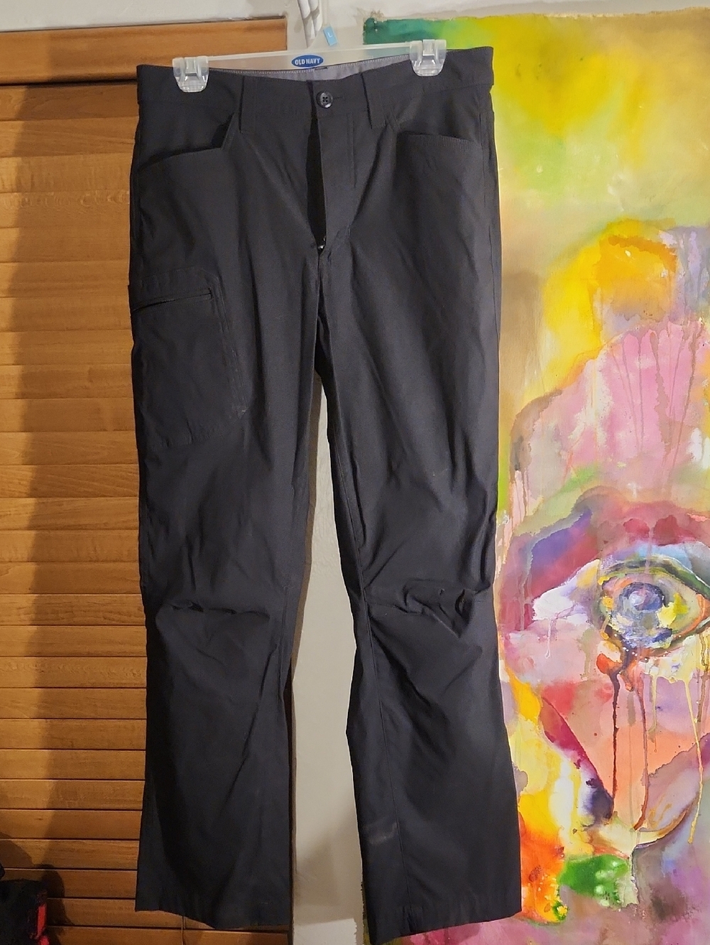Eddie Bauer Men's Black Straight Cargo Pants